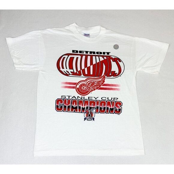Vintage 1997 NHL Hockey Detroit Redwings Shirt Large Single Stitch Deadstock - Picture 2 of 9